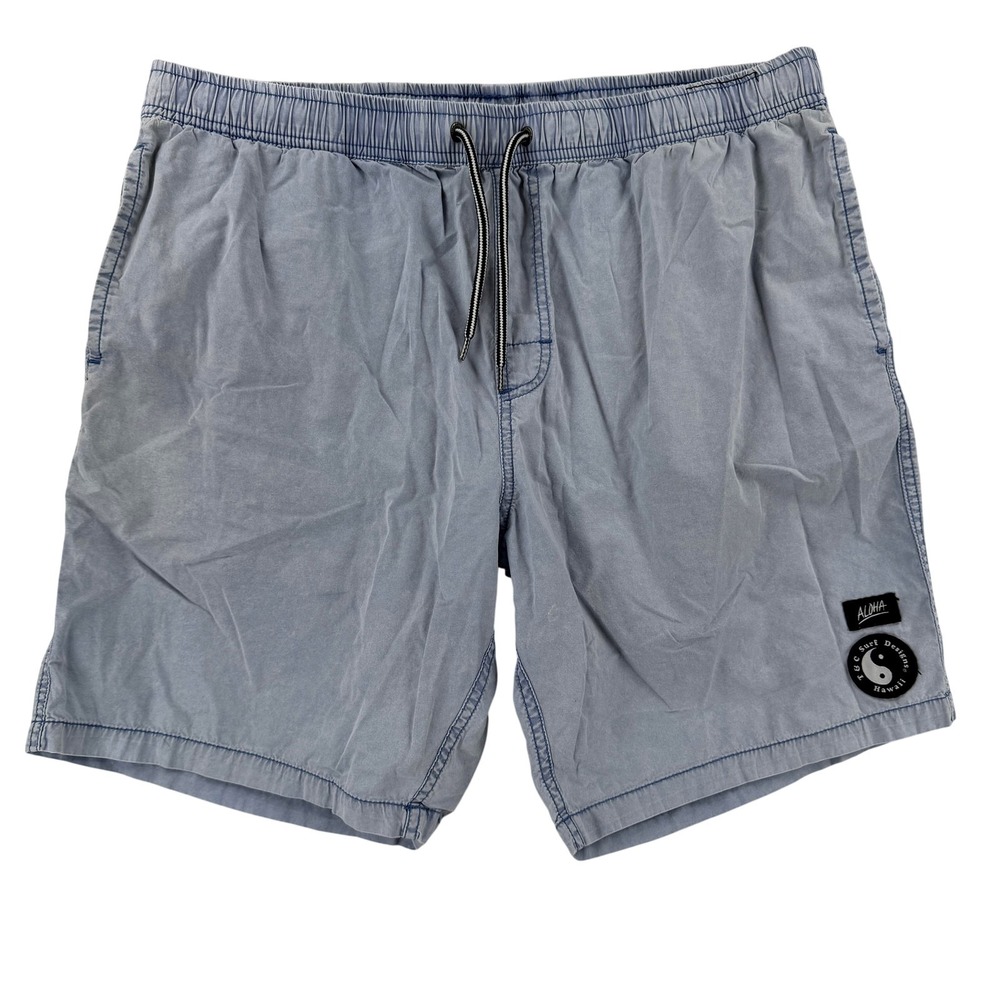 Vintage T&C Surf Designs Shorts Mens 36 Blue Chino Drawstring Waist Beach